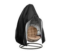 Balançoire extérieure chaise suspendue coquille d'oeuf cour jardin cache-poussière for meubles de Patio accessoires de jardin multicolore(Black,115x190CM)