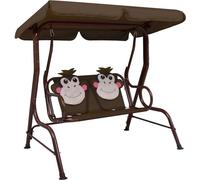 Balançoire hollywood pour enfants Marron 115×75×110 cm Tissu