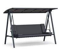 Blumfeldt Balancelle Jardin LuxeLounge 3 places – Dossier convertible, auvent, coussins inclus