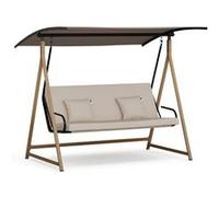 Balançoire Hollywoodienne ZenGrove 3 places réglable individuellement Acier thermolaqué