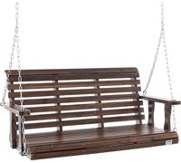 Balançoire hollywoodienne VEVOR en bois de cèdre, 1370x710x600mm, balançoire de terrasse pour la cour et le jardin, capacité de charge améliorée d'environ 400 kg, banc de chaise à bascule robuste avec