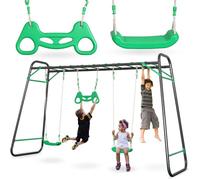 Balancoire - HYPERMOTION - Swing HYP17 - 2 sièges & trapèze - Échelle - 150 kg max