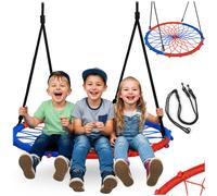 Balançoire nid de cigogne SWINGO 95 cm bleu et rouge