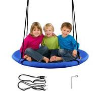 Costway Balançoire Nid D'oiseau Rond Pour Charge Maximale De 150 Kg Extérieur 100 Cm De Diamètre