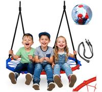 Balançoire nid-de-pie SWINGO 95 cm bleu et rouge + balle Spiderman