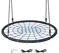 Balançoire nid d'extérieur, cordes réglables en hauteur, diamètre : 100 cm, pour jusqu'à 300 kg, balançoire pour enfants et adultes, balançoire nid d'oiseau de 100 cm