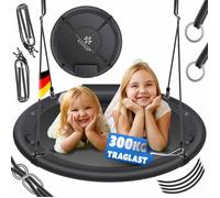 Balançoire nid d'oiseau anthracite - KESSER - 100 cm - Intérieur et extérieur - Capacité de charge 300 kg - Cordes en PE