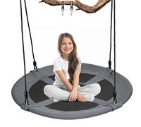 Balançoire nid d'oiseau Outdoor [Ø 120 cm] - Balançoire réglable en hauteur Outdoor & Indoor pour enfants et adultes, capacité de charge jusqu'à 300 kg, équipements d'escalade & balançoires