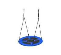 Balançoire Nid d'Oiseau Rond Ø 100 cm, Bleu, Charge Maximal 150 kg, Réglable