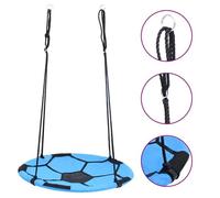 Balançoire nid d'oiseau - vidaXL - Motif ballon de foot - Bleu - 100 cm