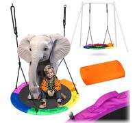 Balancoire nid doiseau XXL 120cm multicolore Neo Sport avec coussin