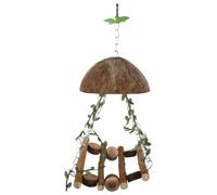 Balançoire Nid pour Perroquet, Suspendu en Bois, Stable et Résistant | Petites Oiseaux et Perroquets, Augmente L’espace D’activité, Accessoire de Cage, Usage Intérieur