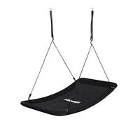 Balançoire nid Relaxdays, rectangulaire, Enfants & Adultes, 150 kg, courbée Multi-Enfants, 150 x 80 cm, Noire