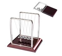 Balançoire Pendule Newton,Pendule Newton,Jeu de Boules D'équilibre Newton's Cradle,Boule Pendule Jouet de Décompression,Décoration Bureau de Travail,Pendule de Newton,avec 5 Boules,Bordeaux
