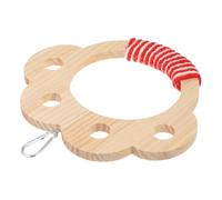 Balançoire Perchoir à Oiseaux en Bois, Suspendue, pour Cage | Forme Patte, Usage Double, Installation Simple, pour Conure et Calopsitte, Couleur Kaki, Style