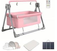 Balançoire portable pour bébé - Berceau à bascule automatique avec fauteuil inclinable électrique, solution de sommeil sûre pour les nouveau-nés et les bébés