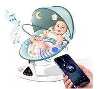 Balançoire portable pour nourrissons, Balançoire électrique pour bébé, Jouets 0-12 Mois, Rideaux en gaze, 5 Vitesses, Minuterie
