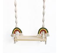 Balançoire portable pour nouveau-né - En bois - Pour bébé - Pour poser des photos - Accessoires de pose en macramé - Pour garçon et fille