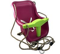 Balançoire pour bébé 2 en 1 - Siège de balançoire pour bébé pour petits enfants - Ensemble en deux parties en plastique PE, avec barre de sécurité et sangle, réglable en hauteur, pour l'extérieur