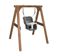 Balançoire pour bébé - AXI - Cadre en bois brun - Utilisation extérieure - Age à partir de 9 mois