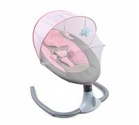 Balançoire pour bébé - Pliable - Avec lecteur MP3 + disque U enfichable + télécommande + coussin + moustiquaire pour 0-12 mois 12 kg
