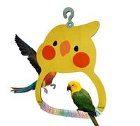 Balançoire pour cage - Jouet à bascule pour oiseaux dans la cage - Perchoir en bois coloré - Entraînement des rongeurs pour animaux de compagnie inséparables - Cacatoès - Décoration de cage