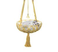 Balançoire pour chat avec fenêtre, Balançoire pour chat monté au mur, Hamac pour chat en macramé - Étagères pour chat avec joint torique robuste pour chambre à coucher, étude, mur, plafond,