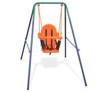 Balançoire pour Enfants avec Harnais de Sécurité Orange Balancelle vidaXL