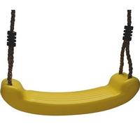 Balançoire pour enfants Outdoor Indoor, balançoire jardin, siège de balançoire pour enfants, jusqu'à max.70 kg, antidérapant, planche de balançoire en plastique, réglable en hauteur, jaune