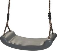 Balançoire pour enfants Outdoor Indoor, balançoire jardin, siège de balançoire pour enfants, jusqu'à max.70 kg, antidérapant, planche de balançoire en plastique, réglable en hauteur, gris
