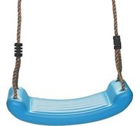Balançoire pour enfants Outdoor Indoor, balançoire jardin, siège de balançoire pour enfants, jusqu'à max.70 kg, antidérapant, planche de balançoire en plastique, réglable en hauteur, turquoise