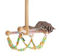 Balançoire pour Hamster - Jouet En Bois Balançoire Pour Petite Cage D'Animal | Jouet À Grimper En Bois Pour Chinchilla,Pour Cochon D'Inde, Hamster, Chinchilla, Perruche, Calopsitte, Conure