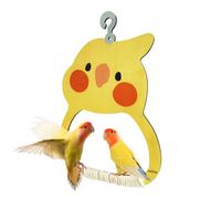 Balançoire pour Oiseaux,Balançoire à Fixer en Cage pour Perroquets - Perchoir en Bois Naturel Accessoire À Mâcher pour Affûtage De Bec