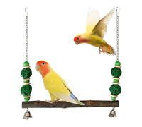 Balançoire pour oiseaux de compagnie, balançoire pour oiseaux | Hamac suspendu en bois durable pour perroquet et oiseau | Hamac pour perroquets, Cage à oiseaux, jouet balançoire avec crochet pour tour