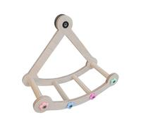 Balançoire pour oiseaux, perchoir rotatif en bois, jouet interactif pour perroquets, 24 x 20 x 10 cm, compact et sûr, accessoires amusants pour cage à perruches, calopsittes, conures