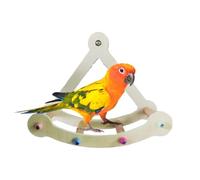 Balançoire pour perroquet, bateau pirate en bois, perchoir de repos pour cage à oiseaux, jouet d'escalade, idéal pour l'exercice en intérieur, l'aire de jeux pour oiseaux