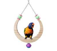 Balançoire pour perroquet - Jouet d'exercice à mâcher pour perroquet - Avec clochette - Balançoire à mâcher - Jouet debout pour perroquet - Balançoire à oiseau