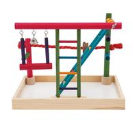 Balançoire pour perroquets - 35 x 25 x 27,8 cm - Pour 1 à 5 petits perroquets - Avec échelle à bascule et siège pour la maison, les animaleries et les zoos