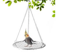 Balançoire pour Perroquets,Hamac Amovible pour Oiseaux | avec Grille Rafraîchissante Aire de Jeu Inoxydable Repos Antimâchonnement Résistant à la Rouille pour Perruches et Calopsittes