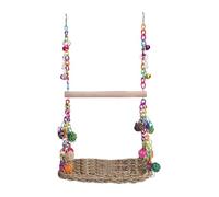 Balançoire pour perroquets | Jouet Hamac avec Trespolo et perchoir, Hamac tressé en mer Jouets à ronger, pour Cages de Cacatoès Perroquets Cocorite
