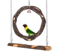 Balançoire pour Perruche en Bois, Lot de 2, Cloche