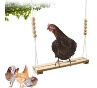 Balançoire pour Poules, 39.5 * 7.6 * 110cm Perchoir À Poulet Accessoire Poulailler Jouet, Basse-Cour Volaille Escalade Repos Grattage, Poulet Support en Bois Poulet Jouet pour Poules Oiseau