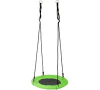Small Foot – Balançoire en filet pelouse 10474 – Robuste, résistante aux intempéries – Vert/Gris
