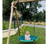 Balançoire nid d'oiseau rond vert