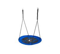 Kangui Balançoire ronde nid d'oiseau Ø100 cm – Bleu – Charge maxi 150 kg