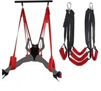 Balançoire Rouge, Suspension de Plafond Robuste, Triple Coussin, balançoire B-D-S-M, Taille réglable