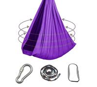 Balançoire sensorielle d'intérieur, balançoire de Yoga d'extérieur, hamac de thérapie par Compression apaisante, hamac aérien, hamac d'inversion(Lila)