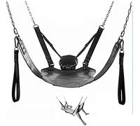 Balançoire sexuelle pour couple SM, hamac sexuel en cuir, lit en cuir, hamac et oreiller, jeux pour adultes, jouets sexuels, balançoire sexuelle pour adulte (support et 4 élingues non inclus)