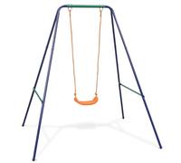 Balançoire simple 2 en 1 et balançoire pour bébé, orange, balançoire d'extérieur pour jardin et aire de jeux, robuste et sûre pour les enfants