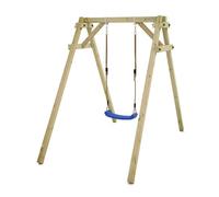 Balançoire simple WICKEY Smart One en bois avec siège réglable bleu - 10 ans de garantie*